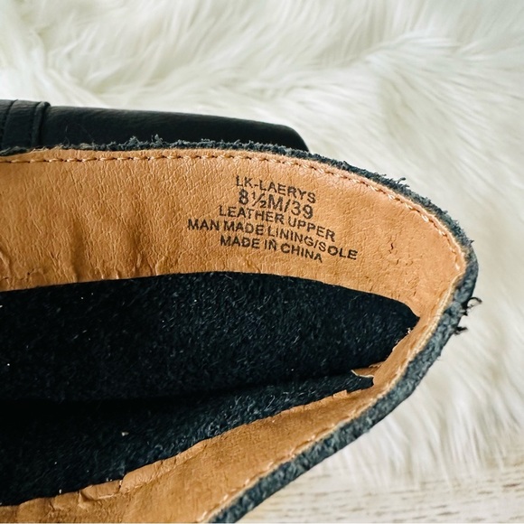 Lucky Brand Laerys Black Leather Boots Shoes 8.5 - Picture 15 of 16